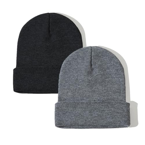 Image of ZOORON Beanie for Women Men Ski Watch Cap Cuffed Plain Skull Knit Hat Soft Fisherman Winter Hat
