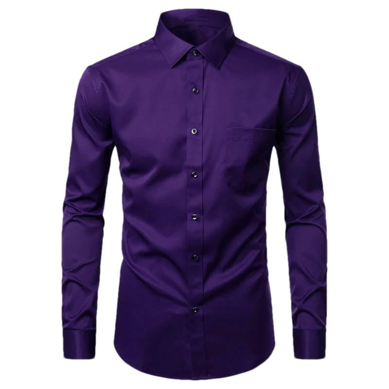 Chemise habillée homme haut de gamme stretch et coupe ajustée unie