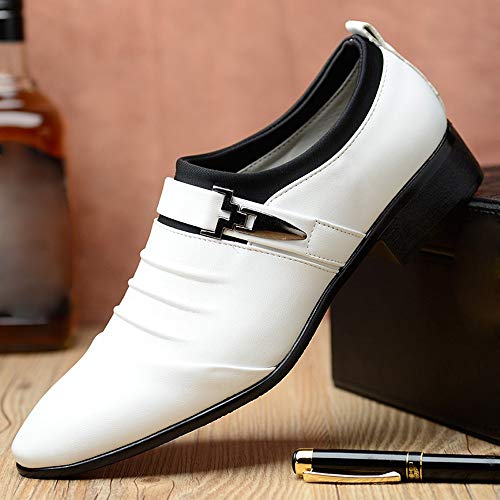 Men's Strap Buckle Slip-on Dress Loafers Business Work Women Walking Shoes Formal Tuxedo Leather Shoes for Male3