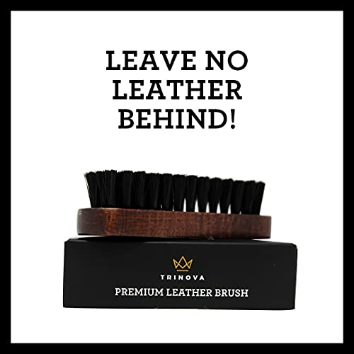Trinova Leather Brush For Cleaning Upholstery, Cleaner Car Interior, Furniture, Couch, Sofa, Boots, Shoes And More. Premium Quality #TOP3