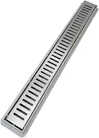Ralo Linear 5x50 cm com Sifão e Grelha Inox Aberta – Anti-Insetos e Anti-Odor