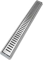 Ralo Linear 5x50 cm com Sifão e Grelha Inox Aberta – Anti-Insetos e Anti-Odor