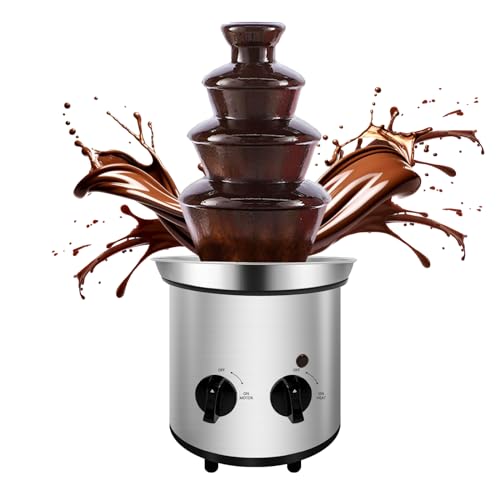 Zeveloo Chocolate Fountain Machine Electric Chocolate Fondue Fountain Machine Stainless Steel 4-Pound Capacity For Chocolate Candy Butter Cheese  thumb #6