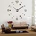 Produktbild Moderne Mute DIY rahmenlose große Wanduhr/3D Spiegel Aufkleber/DIY Acryl Wanduhr/Home Office Schuldekorationen Geschenk, E