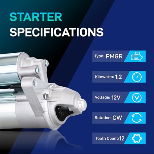 Image of New Starter Compatible with 2011 2012 Ford F-150 3.5L 3.7L V6, 2011 2012 Mustang 3.7L V6, 1.2KW 12V 12T, 5405N BR3T-11000-AC BR3Z-11002-A