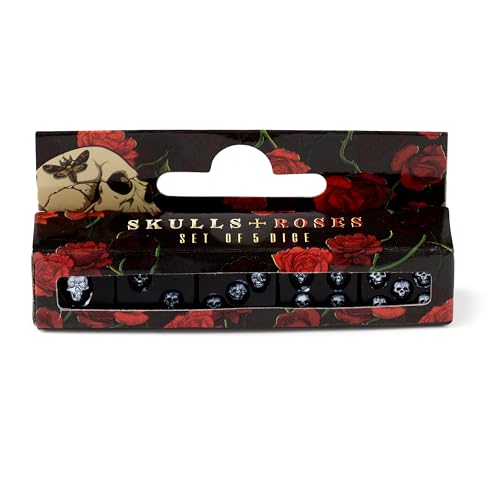 Puckator SK200 6-seitige Würfel mit eingearbeiteten Schädeln, 5-teiliges Set