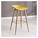 Star Firm Sgabello da Bar Nordico Sgabello da Bar Creativo Sedia Moderna Minimalista Elegante Elegante poggiapiedi in Legno massello Sedia Frontale (Color : Yellow)