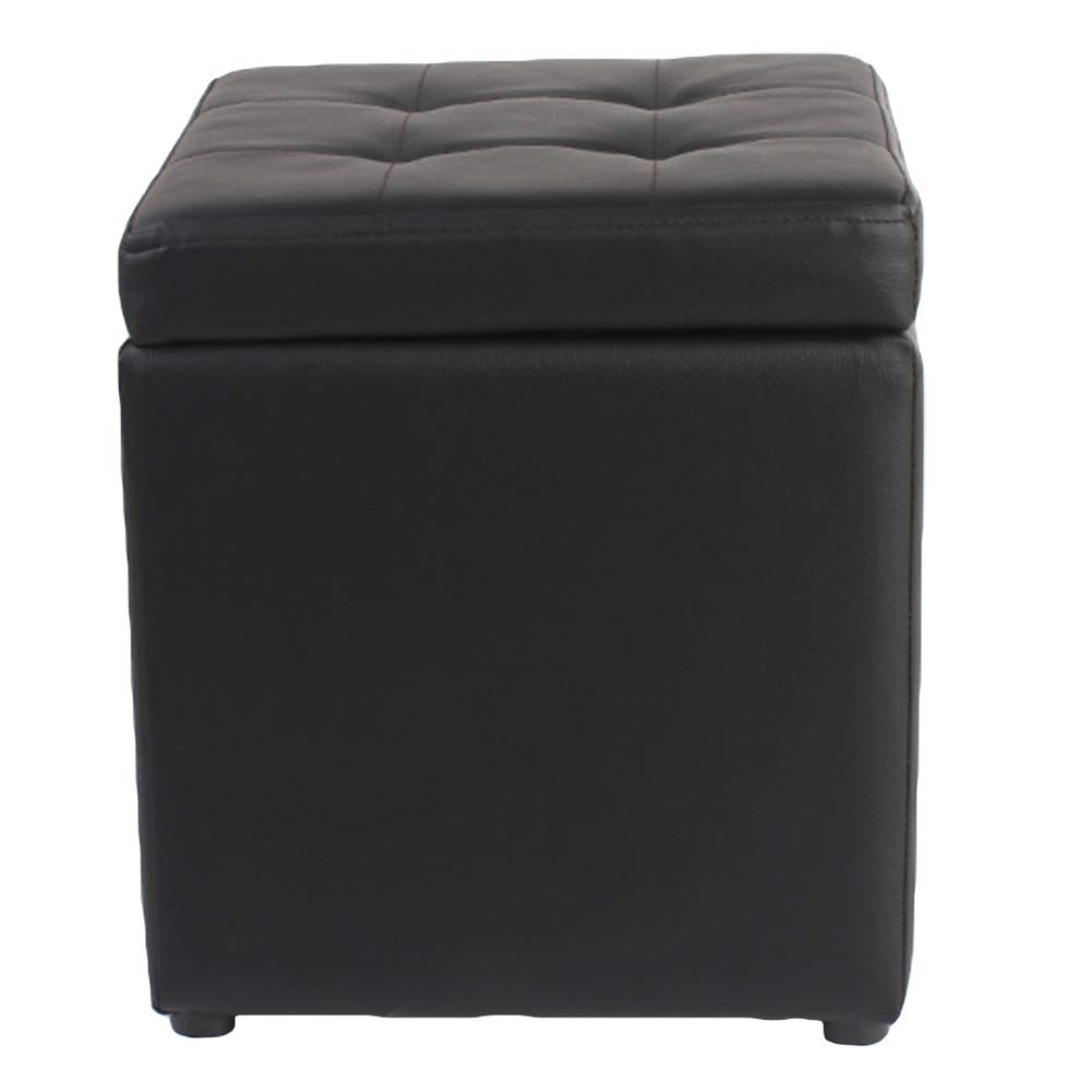 Repose-pieds coffre noir pour ranger les jouets et optimiser les petits espaces