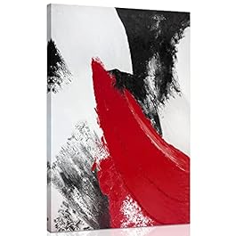YPY Red Abstract Canvas...