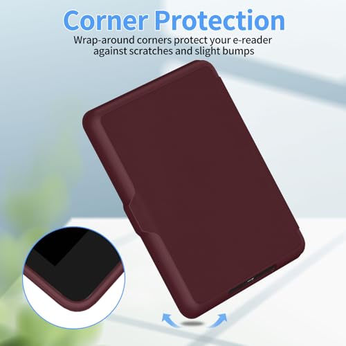 Image of Sanyetral Protective Case with Auto Wake /Sleep Function, Incompatible with TCL Remarkable Nokia -Red