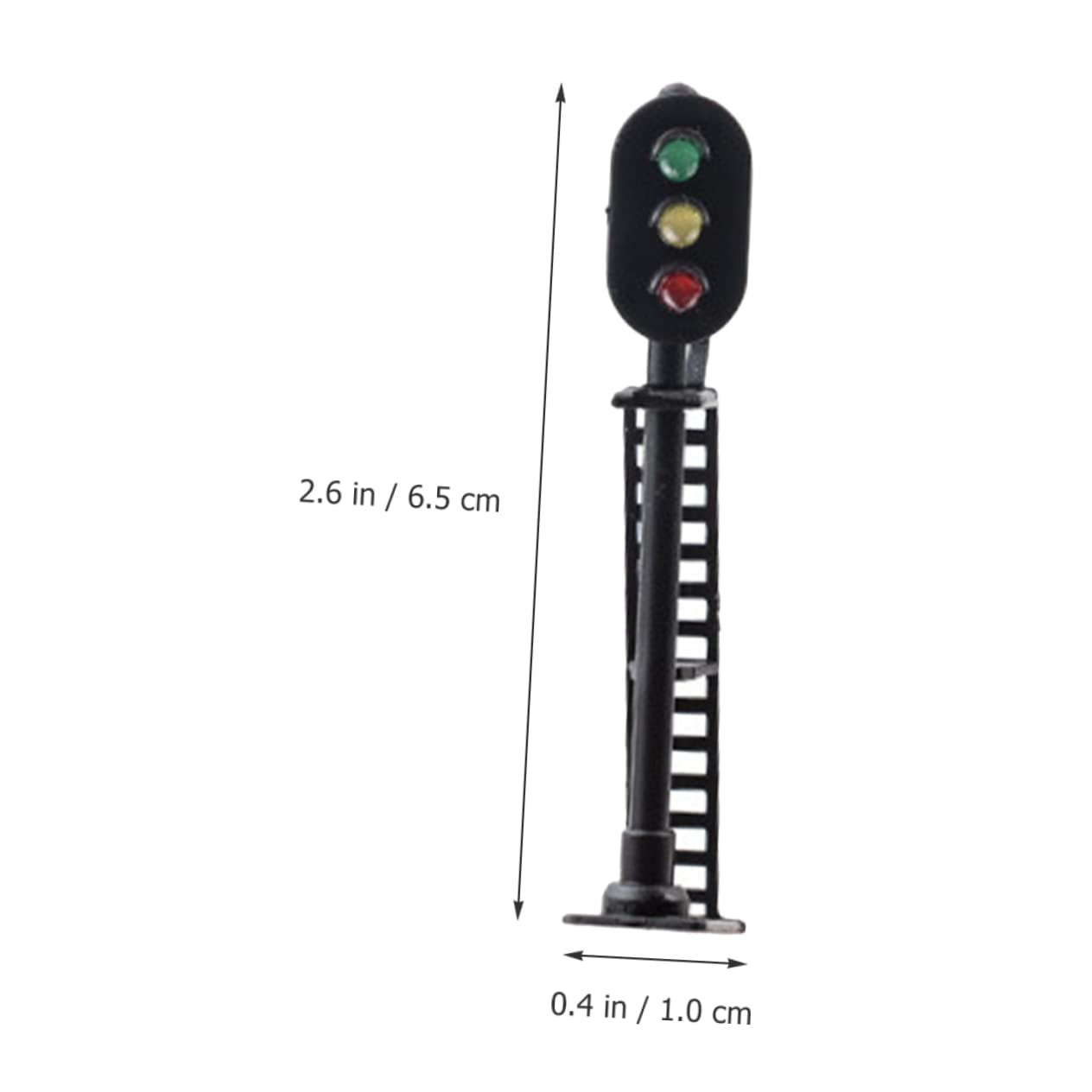 Lurrose 3pièces Modèle De Feu De Signalisation pour Train Miniature Signal Lumineux Vert-Jaune-Rouge pour Décoration De Paysage Table Accessoire De Modélisme Ferroviaire