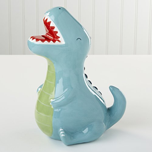 Baby Aspen, Dino Baby Ceramic T-Rex Piggy Bank, Keepsake, Nursery Decoration