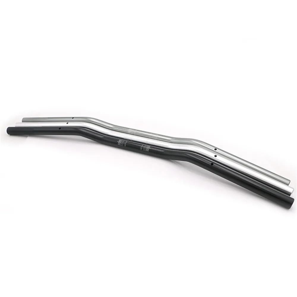 manubri moto con impugnature Misura Per Chopper Cafe Racer Manubrio High-Rise Drag Bar Moto Cromato 7/8 "22mm Bobber Universale(Chrome)