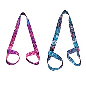 2 stuks verstelbare yogamat, draagriem, yoga, mat, draagriem, yoga, stretch, bedrukt, yogamat, elastische band, fitness, stretchriem, pak eenvoudig verschillende maten