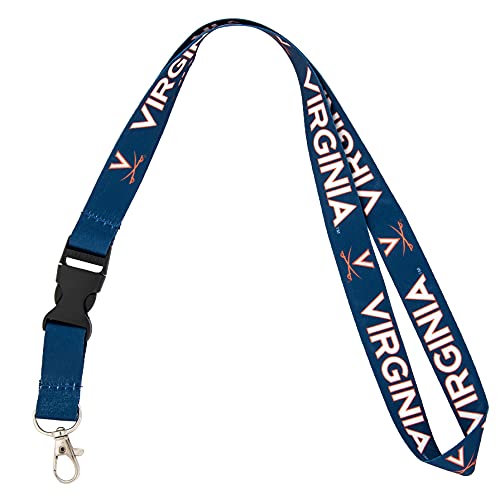 Desert Cactus University of Virginia Lanyard Cavaliers UVA Car Keys ID Badge Holder Lanyards Keychains Detachable Breakaway Snap Buckle Lanyards (Blue)