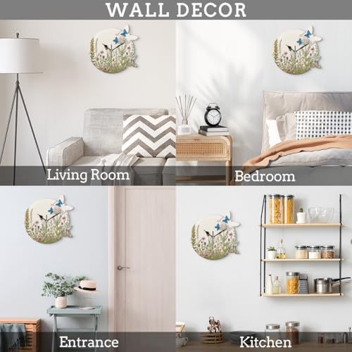 Reloj de Pared Silencioso Analógico con Diseño de Mariposas 9.8 Pulgadas miniatura 6