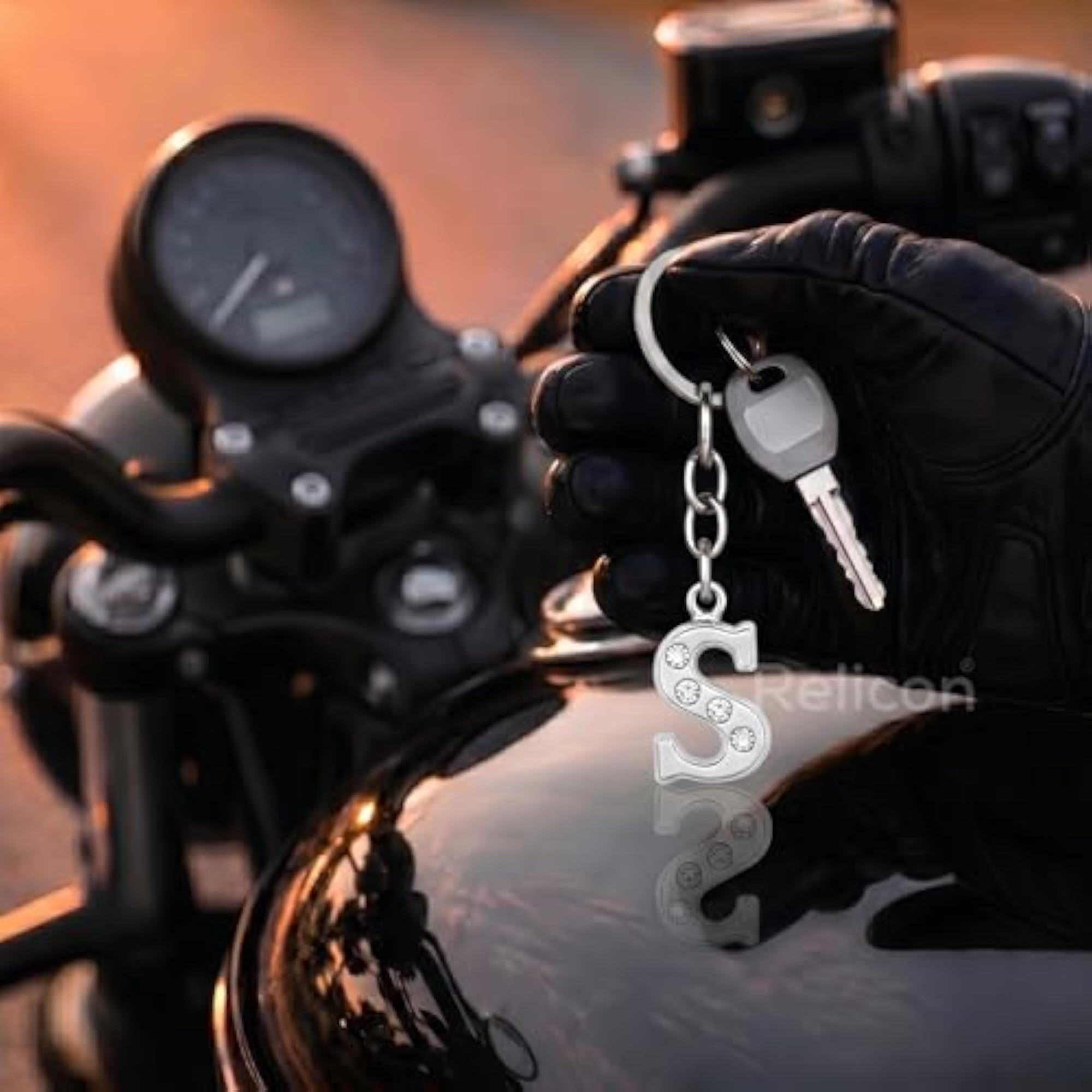 Alphabet Keychain - Letter S Metal Initial Key Chain