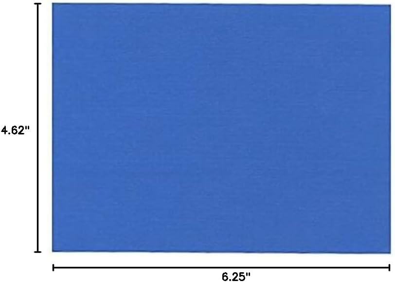 JAM PAPER Blank Flat Note Cards - 4 5/8 x 6 1/4 (Fits in A6 Envelopes) - Blue Linen - 500/Pack