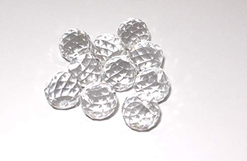 Ilab - Lote de 10 bombillas de repuesto con forma de bola de cristal, con orificio superior para enganchar. Medidas: 3 cm de diámetro y 3,5 cm de altura