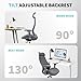 Ergonomic Mesh Office Chair with S-Shaped Backrest, 4D Adjustable Armrests, Sliding Seat Depth, Fixed Headrest, Dual-Layer Mesh, 130° Recline, SGS Class 3 Gas Lift, 300 lbs Capacity