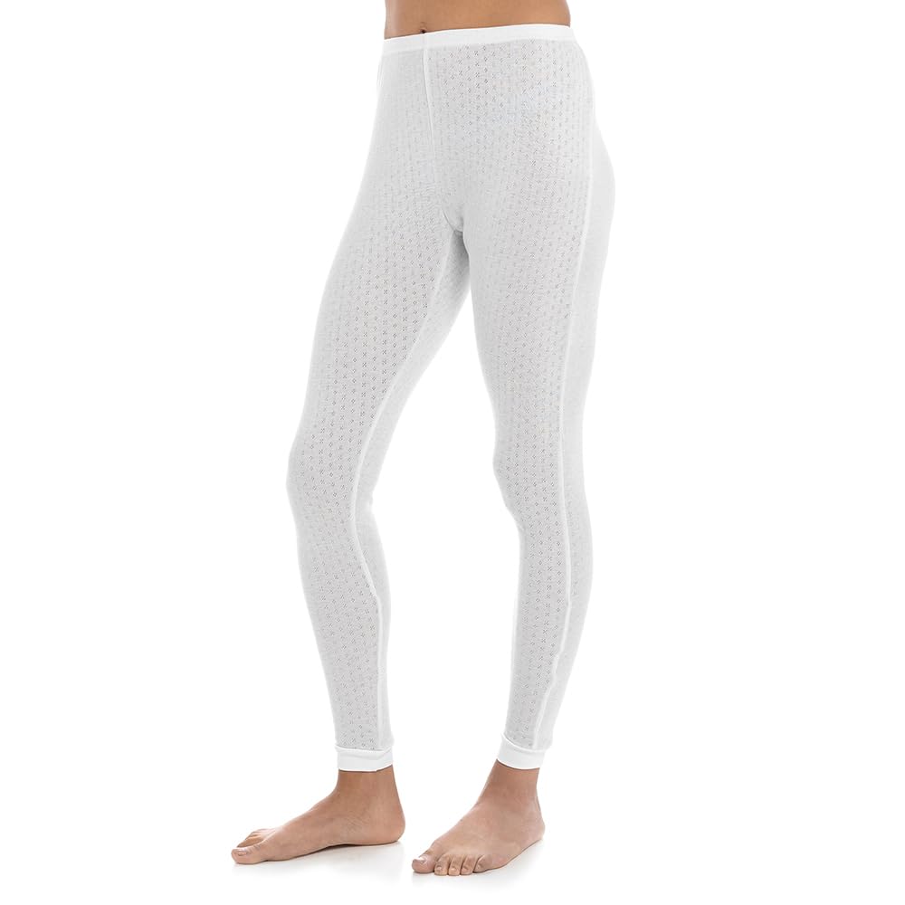 2 Pack Womens Hot Stuff Co Thermal Long Johns White Large