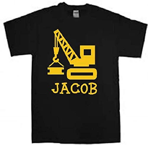 Teesbytini Personalized Construction Crane Shirt Boys Tshirt cover