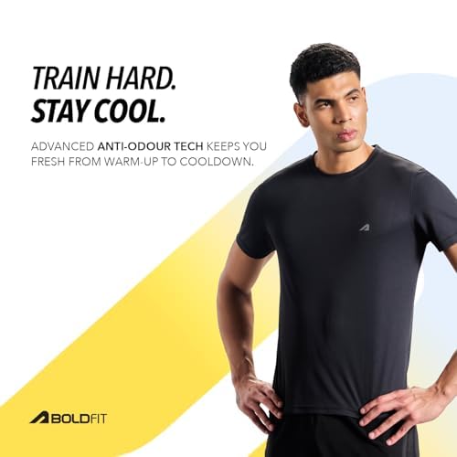 Image of Boldfit Tshirt for Man Quick Dry Gym Tshirt for Men Workout, Sports, Casual