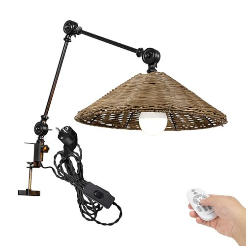 FSLiving Dimmbare Klemmleuchte mit Fernbedienung DZ0513