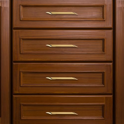 Image of LAPO 6 Inch Cabinet Handles for Drawer and Almirah, Designed for Kitchen Furniture, Easy Comfortable Grip, DIY Mounting, 3 Years Warranty (160mm, PVD Gold Finish, Pack of 6) - Twist