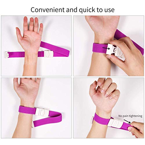 Image of 6-Pack Tourniquet Elastic First Aid Quick Release Medical Sport Emergency Tourniquet Buckle Band Purple 6PCS