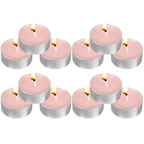 Tea Lights Candles - 12 Pack Pink Tealights Candle Scented Rose Small Candle For Home, Holiday, Wedding & Party,Dinner Table, Halloween Christmas And Holiday (Pink Rose) #TOP15