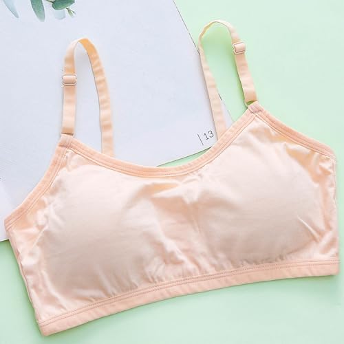 Girls Bras Cotton 9-17 Years Cotton Sports Bras for Girls Underwear for Girls Teen Strapless Bras for Girls Ages 12-14 Strapless Bras for Teens Preteen Bras Kids Bra 09# Beige 11 Years2
