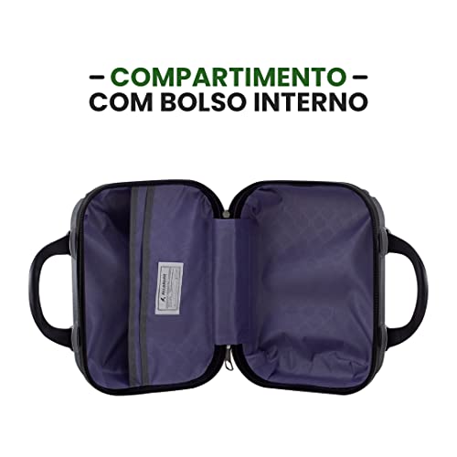 Frasqueira de Viagem Maleta Rígida Necessaire ABS (Cinza)