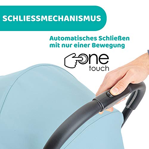 Chicco Cheerio Baby Kinderwagen, Leichter und kompakter Buggy von 0 Monaten-15 kg, Faltbar und Verstellbar mit Schlafposition, Automatisches Schließen in nur 1 Bewegung, Sonnenverdeck und Regenschutz