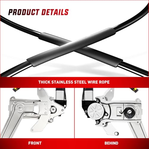 Image of Nilight Power Window Regulator and Motor for Ram 1500 1994-2001 Front Right | Window Lift Motor Assembly 741-752 also fits Ram 2500 and 3500 1994-2002; OE-style front passenger replacement