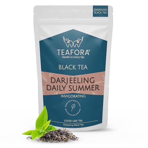 Image of TEAFORA Darjeeling Daily Summer Black Tea | Original English Breakfast Tea | Energizing & Aromatic Loose Leaf Tea | Freshly Sourced Direct From Origin - 100g