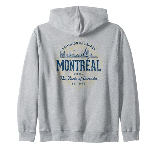Canada Style Rétro Vintage Montréal Sweat à Capuche