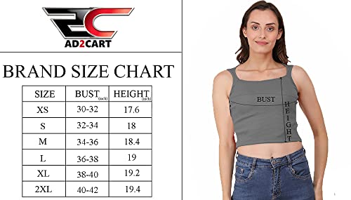 Image of A1597 Women's Casual Stretchy Square Neck Sleeveless Crop Tops for Women