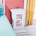 Sterilite 3-Pack Ultra Wheeled Hamper, Laundry Basket w/ Flip-Top Lid & Retractable Handle - Plastic Rolling Clothes Storage Cart with Ventilated Holes for Home, Apartment or Dorm