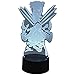 Produktbild Novelty lamp, Avengers Superheld Wolverine LED Dekoration Nachtlicht 3D Stereo Vision USB Schlafzimmer Licht Acryl Touch/Fernbedienung 16 Farbe Schlafzimmer Schlaflicht Kreatives Geschenk
