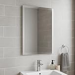 Go Bathrooms Tula Rectangular Bathroom Mirror Frameless Bevelled Edge Design Wall Mounted Portrait or Landscape - 600mm x 450mm | Plain Mirror