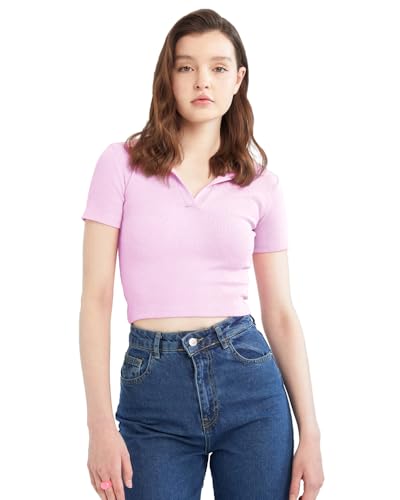 Image of EYEBOGLER Women's Solid Modern Fit Tunic Shirt