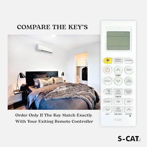 Image of S-CAT Compatible with LG AC Remote AKB73975615 Model 36A (No Backlight) Suitable for 1 1.5 2 Ton Split /Window AC (Match Old Remote Exactly, Contact Customer Care for Order)