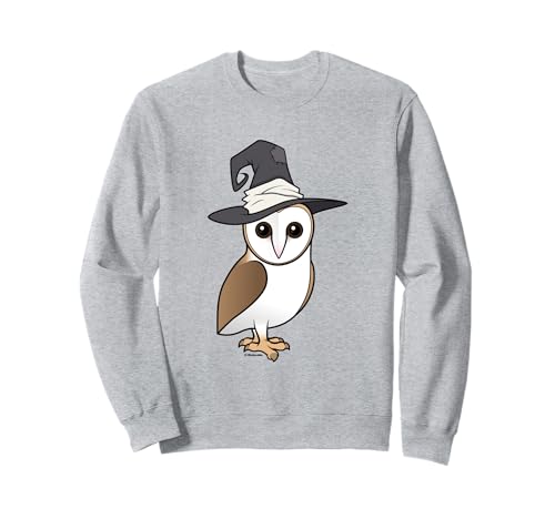 Barn Owl as Witch Cute Halloween Cartoon Birdorable Design Sweatshirt