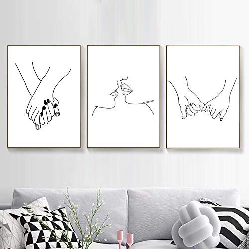 Impresiones artísticas de diseño abstracto que transmiten paz y romance en pareja