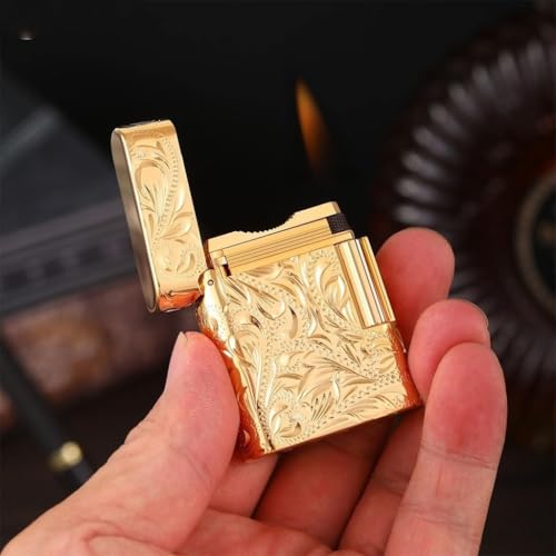 Encendedor retro de cobre puro con llama suave miniatura 2