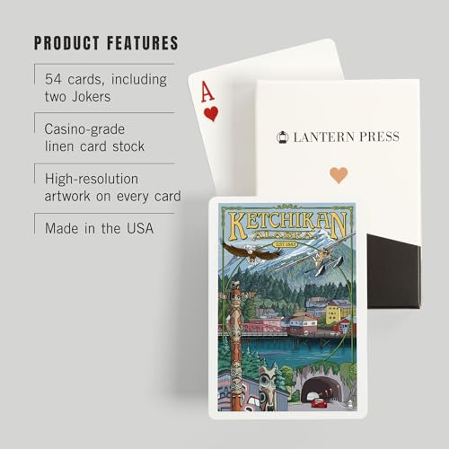 Naipes Ketchikan Alaska montaje, 52 cartas póker para adultos miniatura 3
