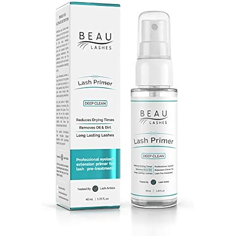 Lash Primer For Eyelash Extensions (40ml) - To Cleanse Lashes, Promote Healthy Lash Growth & Lengthen the Life Of Individual Faux Mink Lash Extensions - Removes Makeup Residue & Mascara Oil Cover