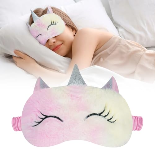 ACWOO Máscara de olhos de unicórnio, anti-face para dormir, filme dormir de máscara unicórnio, máscara ocular, unicórnioAntiface de desenhos animados para dormir em viagem, para crianças, homens