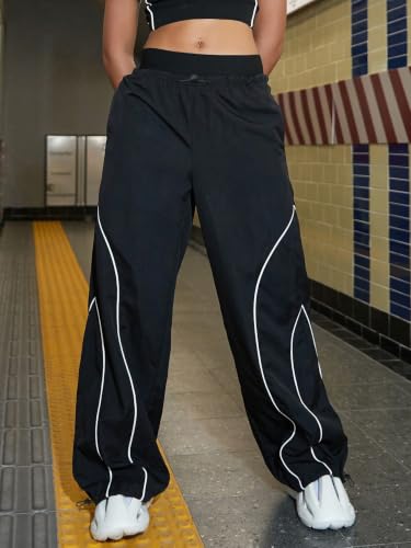 Image of GRECIILOOKS Track Pants for Woman | Parachute Pant for Women Baggy | Loose Trousers for Women | Baggy Cargo Pant's for Woman | Trendy Parachute Pants for Travel & Everyday (Available in Plus Size)